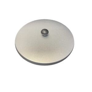 Round metal lid with knob