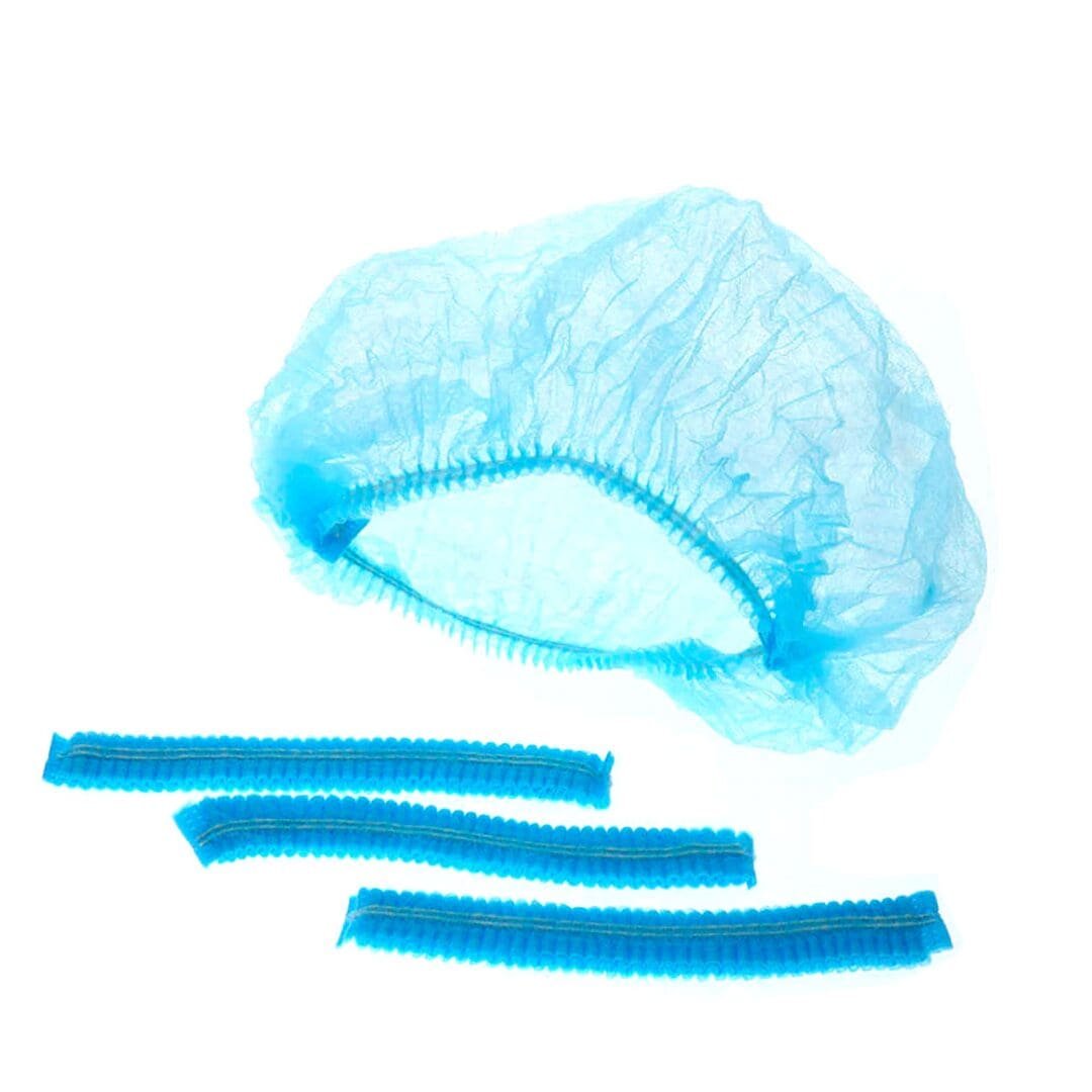 Blue disposable hair nets