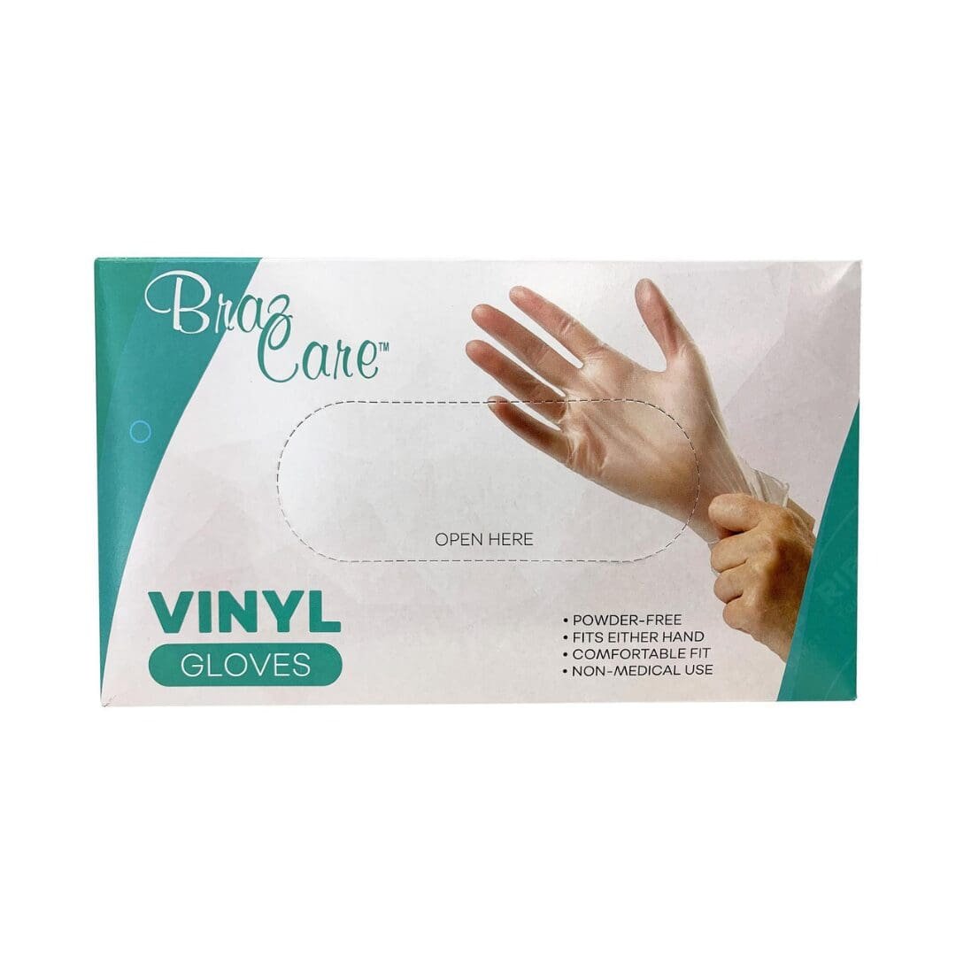 Vinyl exam gloves box