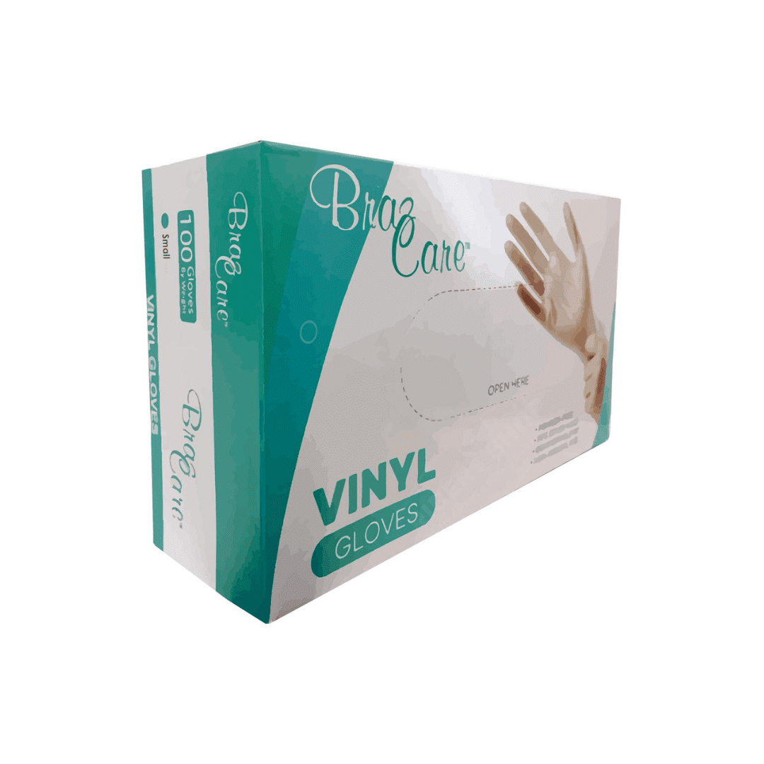 ModeloClear Vinyl Gloves - Small, 1000 Ct. (case of 10 boxes of 100 Ct.) - 2 Vinyl gloves box product shot