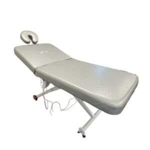 Massage table with headrest