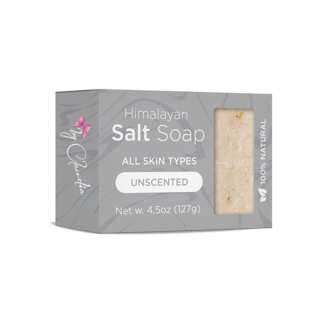 ModeloHimalayan Salt Soap Unscented Himalayan salt soap packaging