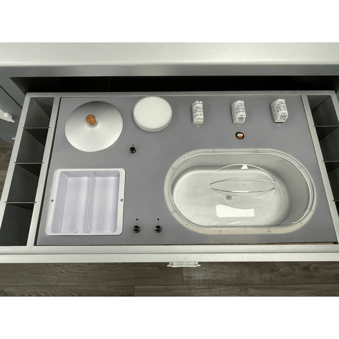 ModeloSloping Top Waxing Cabinet with built-in Wax and Roll-on Warmers - 5 Kitchen sink and faucet fixture